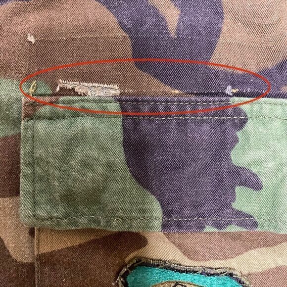 U.S. Air Force Authentic Small Combat Camouflage Button Down Jacket - Picture 13 of 15